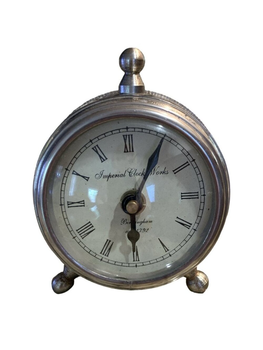 Imperial Clock Works Birmingham metal desk mantle battery operated decor time
